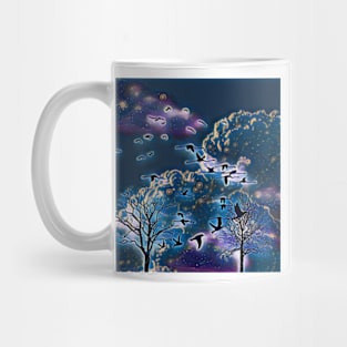 winter night scene Mug